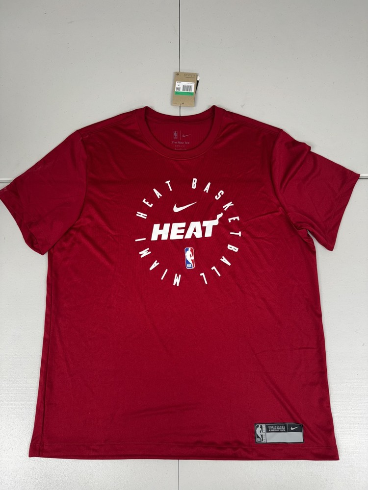 Miami Heat Nike NBA Authentics Short Sleeve Shirt Men's Red New Pick Size