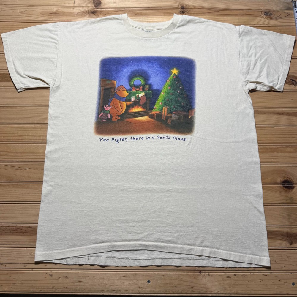 Vintage 90s The Disney Store Winnie the Pooh Christmas T-Shirt USA - One Size