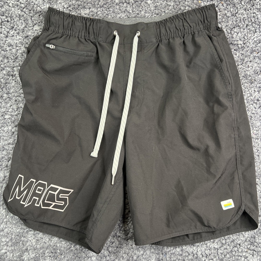 Vuori Banks Shorts Men’s M Black Pockets Drawstring Active Gym Workout 7”