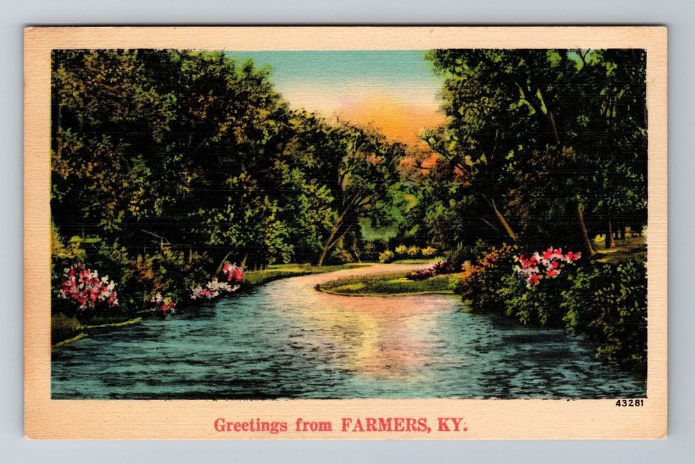 Farmers KY-Kentucky, General Greetings, Vintage Postcard