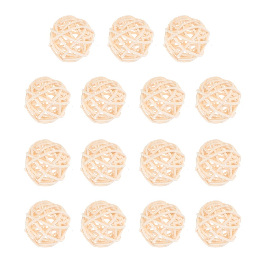 15 Pcs Rattan Balls Decorative Fragrance Diffuser Christmas Tree Ornaments