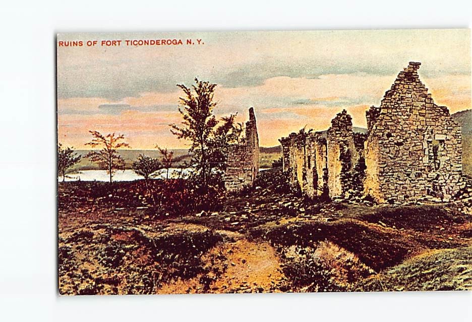 Postcard Ruins of Fort Ticonderoga New York USA