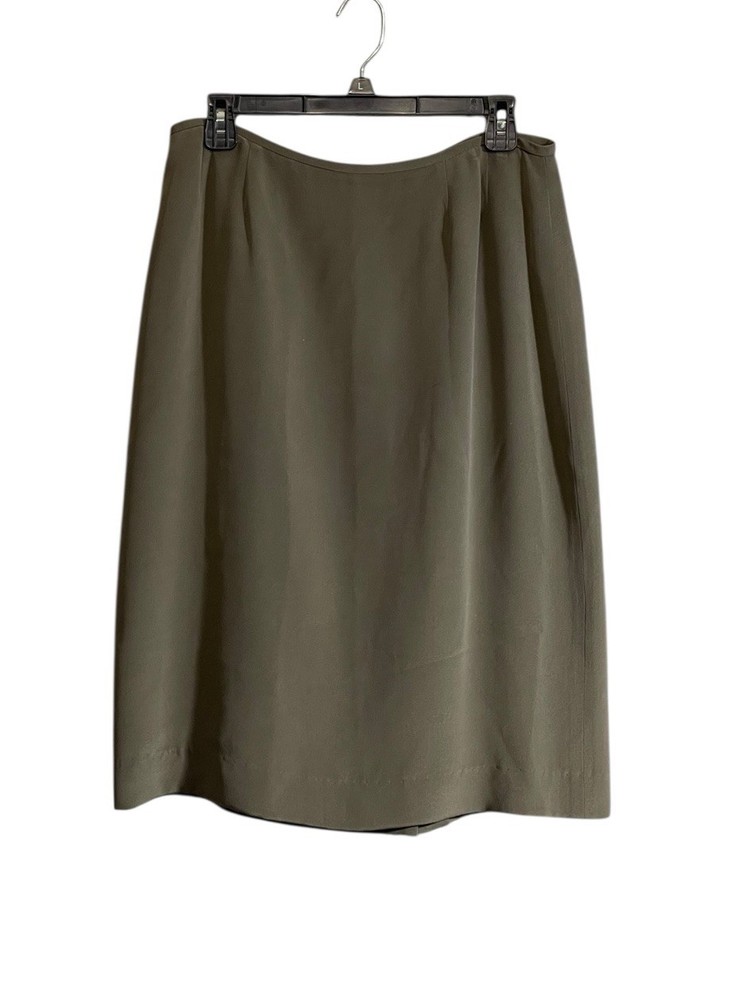 Preston & York 12 Silk Skirt Pencil Straight Knee Career Sophisticated Mature