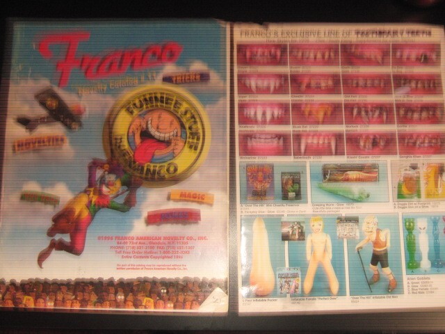 Vintage 1996 FRANCO novelty catalog full color gags pranks magic+++