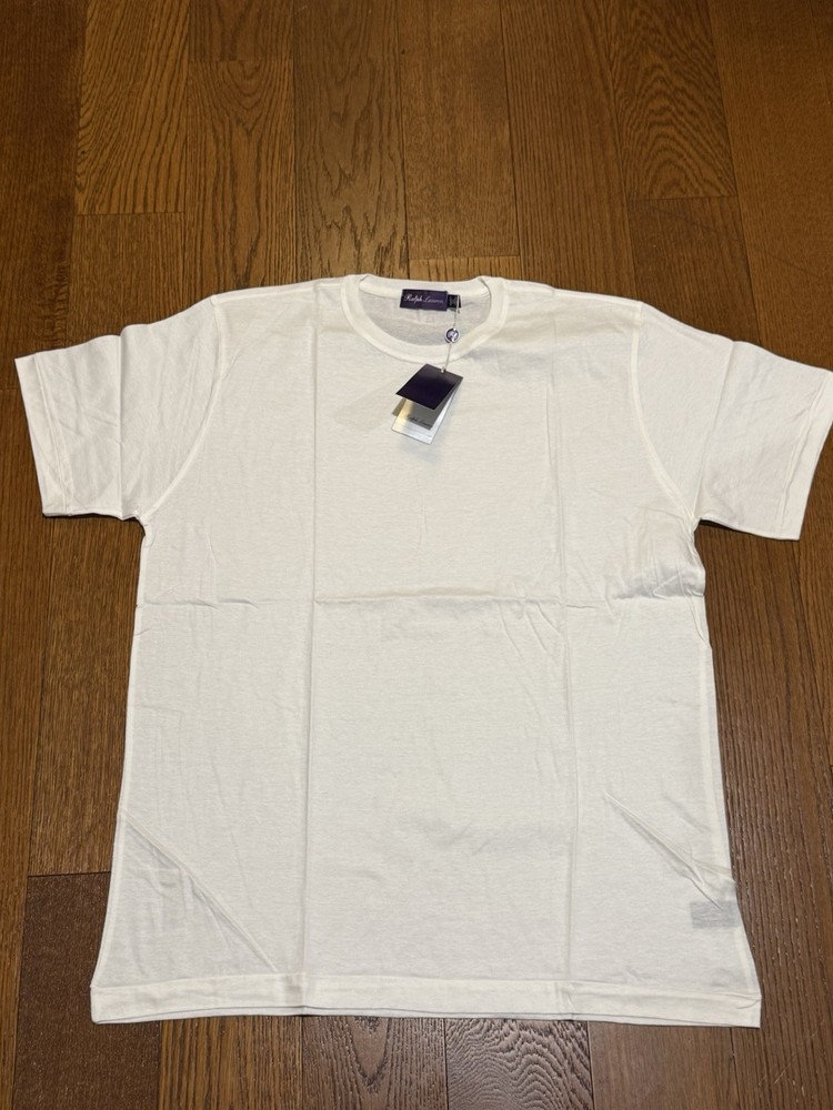 Ralph Lauren Purple Label Men’s T-Shirt XL WHITE Short Sleeve NWT