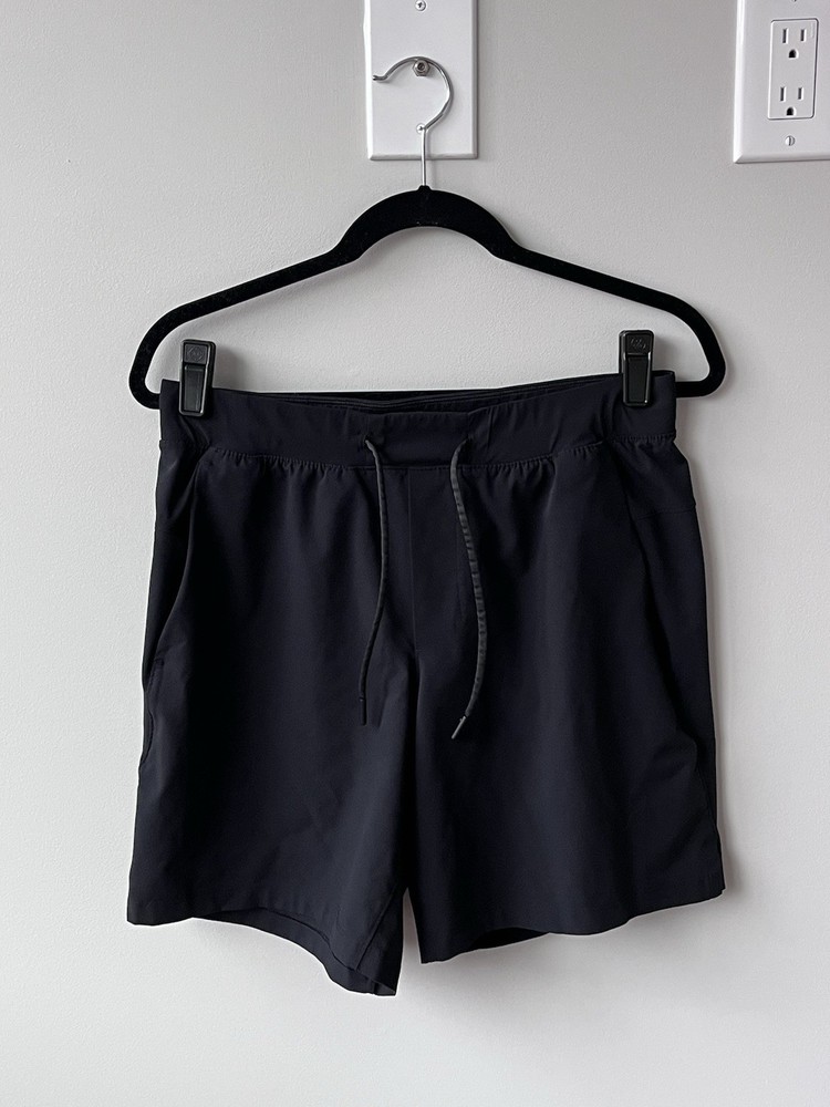 Lululemon Men’s Medium Black Zeroed In Linerless Pockets Performance Shorts 7