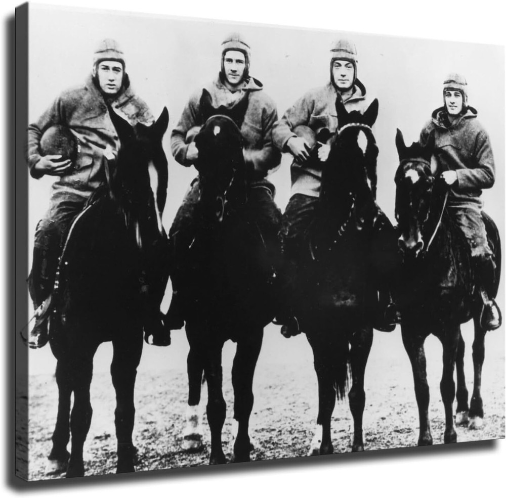 Posters Four Horsemen of Notre Dame Soccer Poster Black And White Poster Canvas