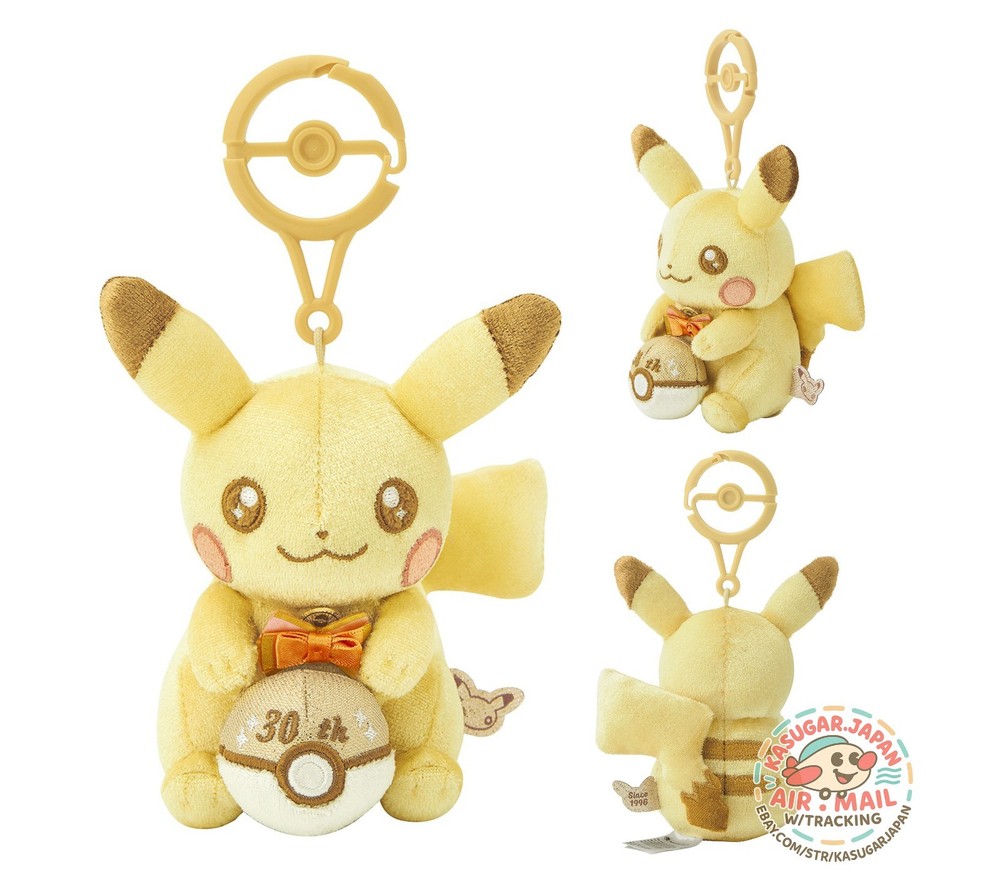 Pokemon 30th Anniversary Pikapika! Pikachu Mascot Plush Pokémon Center Japan