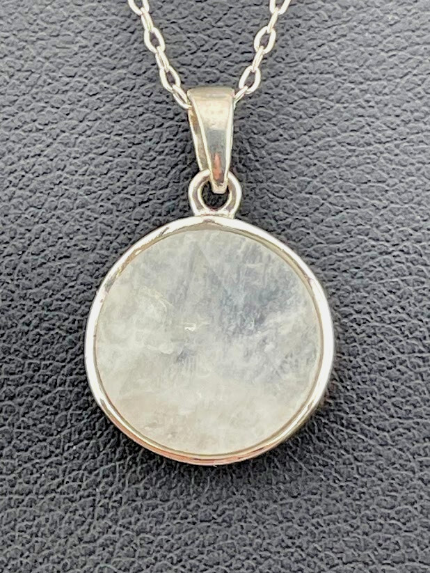 925 Sterling Silver Faceted Milky Quartz Necklace 18