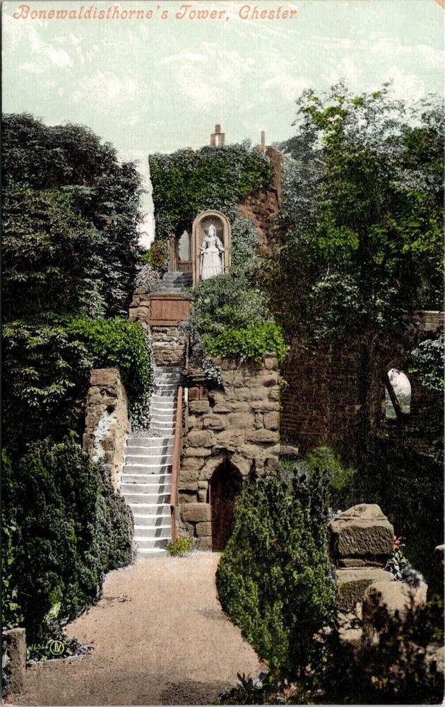 Chester England Bonewaldisthornes Tower Historic Landmark DB Postcard