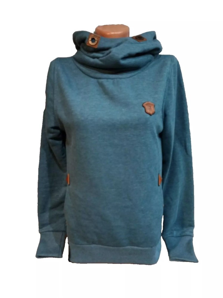 Naketano women's hoodie size S blue turquoise color   hooded