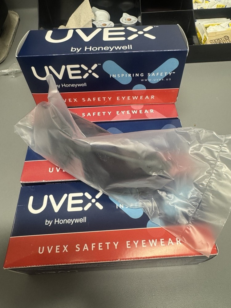 5 Pairs: Uvex Hypershock Safety Glasses Matte Black/Gray (S2941HS)