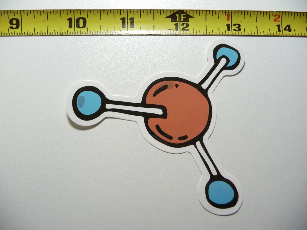 MOLECULE DECAL STICKER SCIENCE SCHOOL COLLEGE EDUCATION LAPTOP