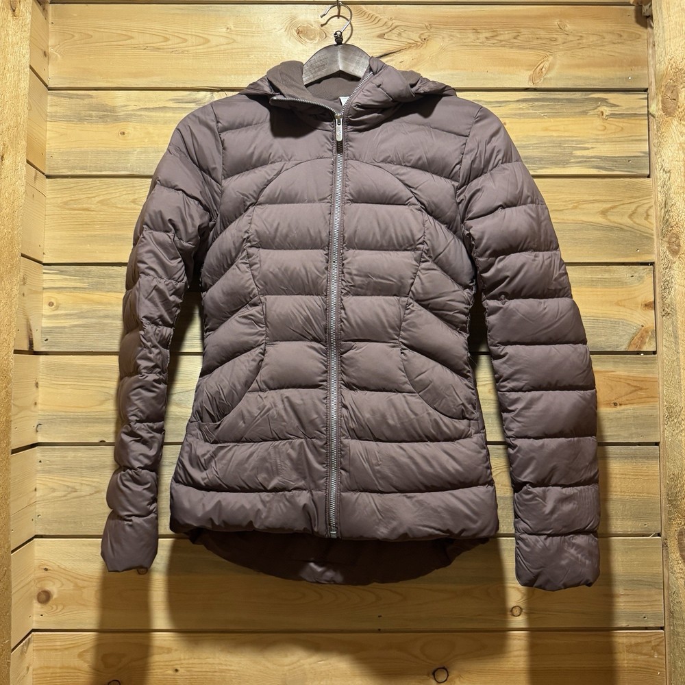 Lululemon Pack It Down Puffer Jacket Mauve Size 4 with Pouch