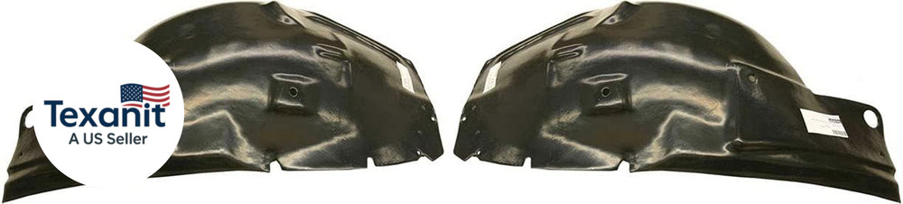Inner Fender Liner Set for Ford Mustang 2005-2009 Front, Driver and Passenger Si