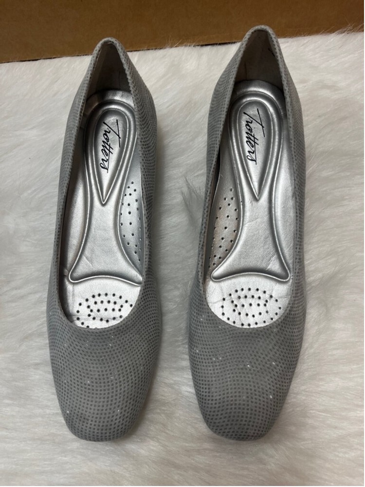 Trotters Lauren Light Grey Wedge Casual Shoes Women’s Size 8.5 M