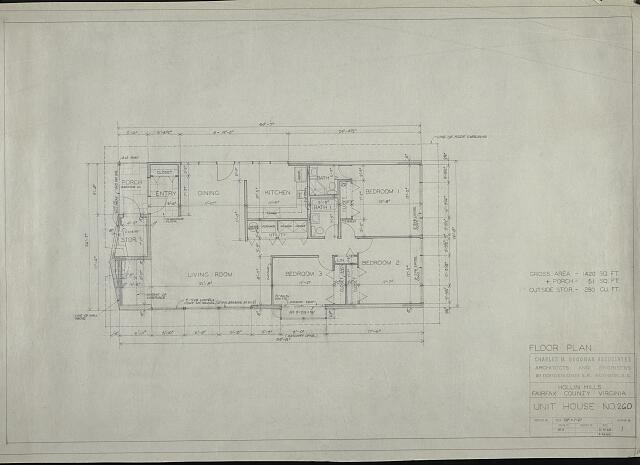 Alexandria, Hollin Hills, Unit House no. 260, Virginia. Floor, Fairfax County