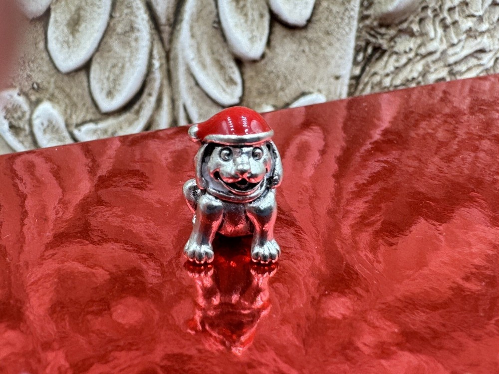 Pandora Sterling Silver 925 Red Enamel Christmas Puppy Dog Charm ALE