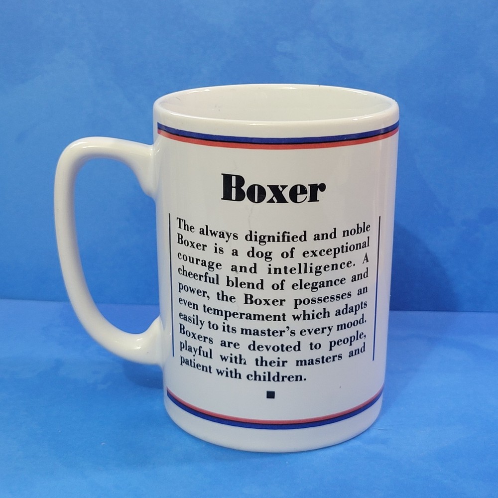 Boxer 8 oz. Mug Cup Dog Portrait by R. Maystead Designed by PAPEL Freelance --