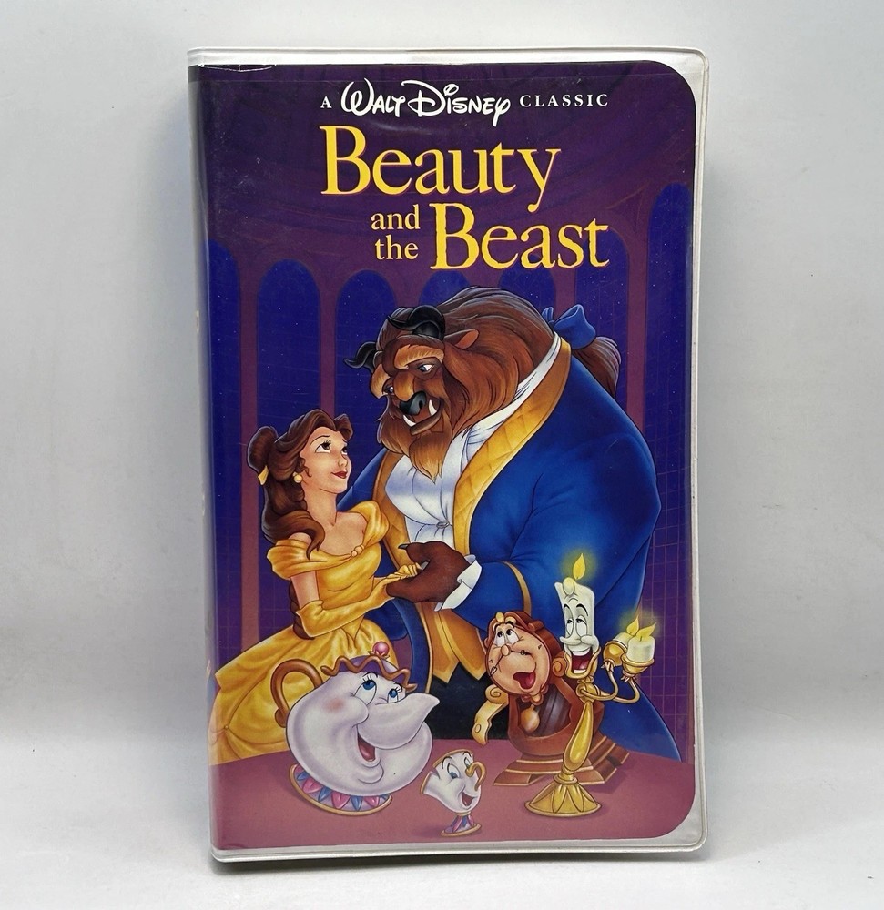 Beauty & the Beast VHS Disney Video Tape Black Diamond VTG Clamshell Nearly New!