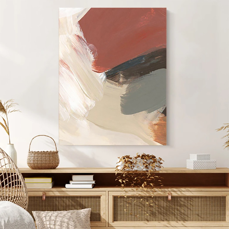 Hand Painted Acrylic Painting On Canvas Art Abstract Painting Red Wall Art