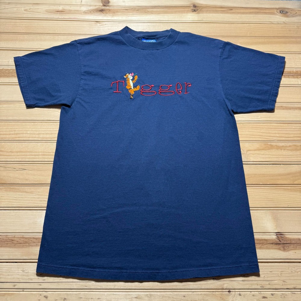 Vintage 90s Disney Tigger Winnie-The-Pooh Embroidered Spellout T-Shirt - Large