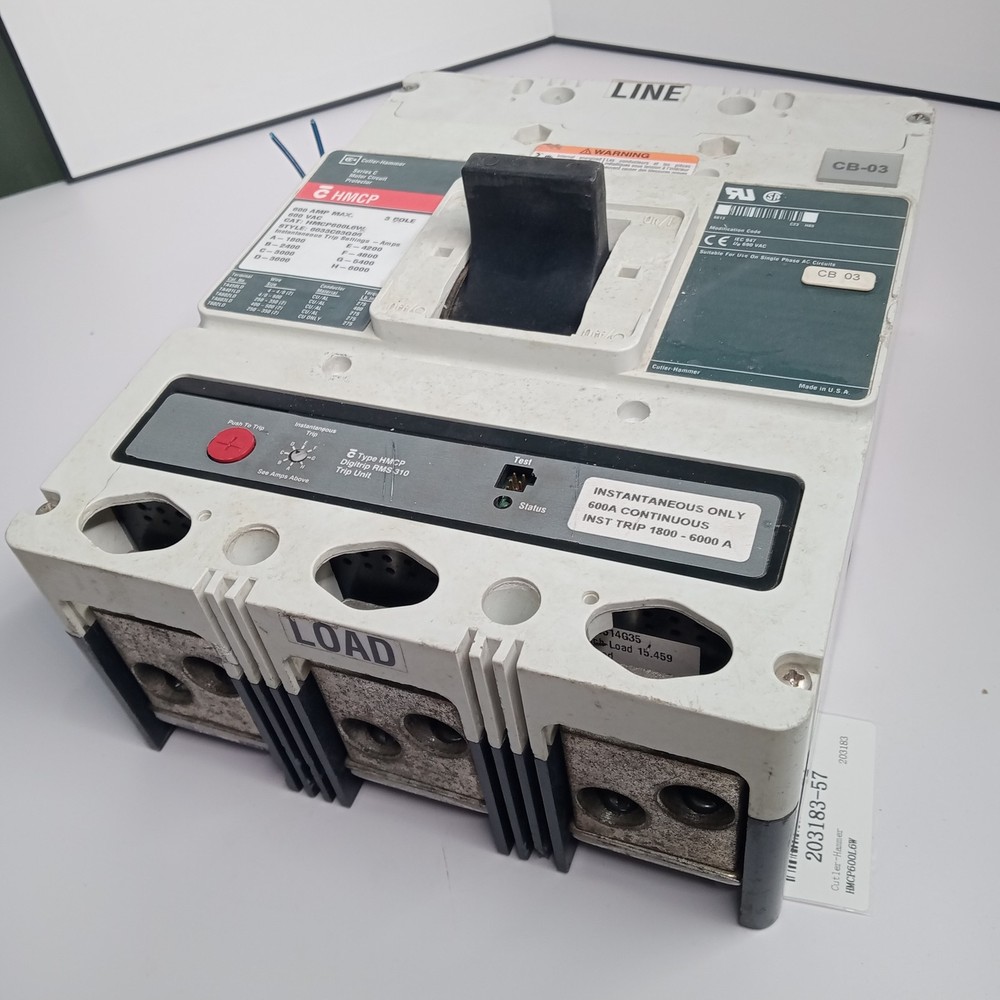 Cutler-Hammer HMCP600L6W Circuit Breaker