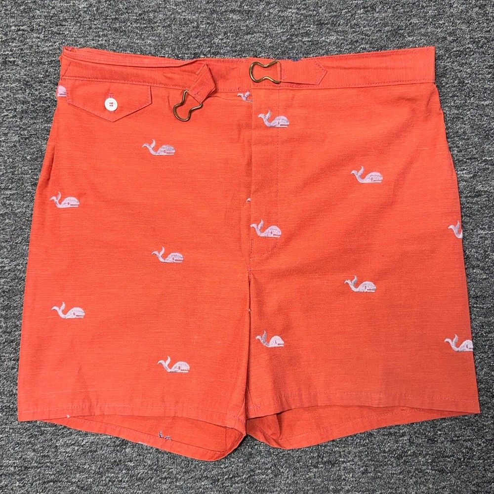 Vintage 90s Murrays Toggery Shop Nantucket Reds Buckle Shorts Mens Sz 36 Orange