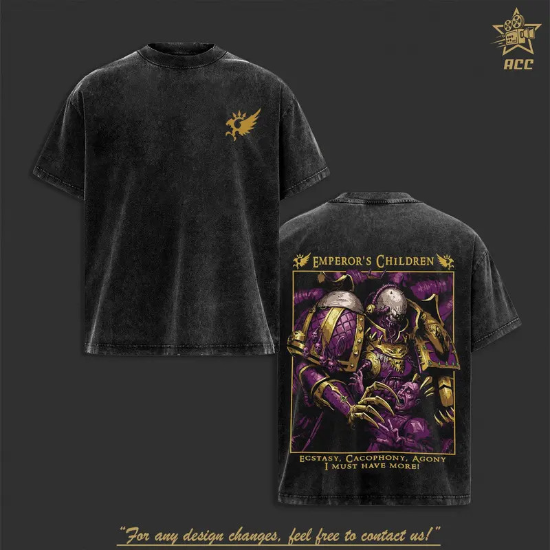 Warhammer 40K Emperor’s Children Vintage Chaos Graphic T-Shirt Grimdark Tee