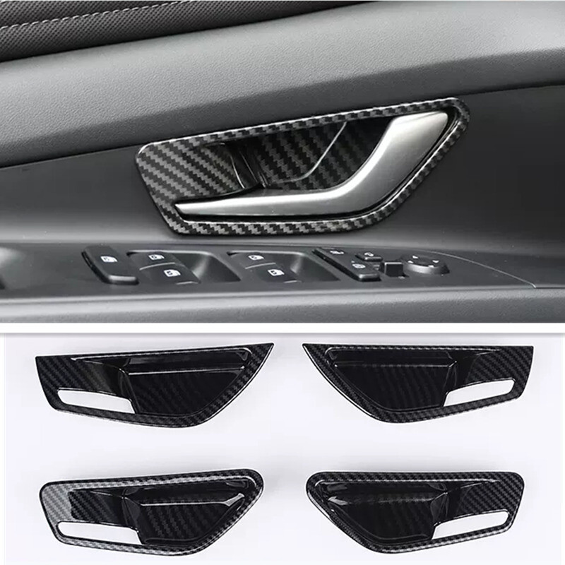 Fit Hyundai Elantra 2021-2023 Carbon Fiber Inner Car Door Handle Bowl Cover Trim