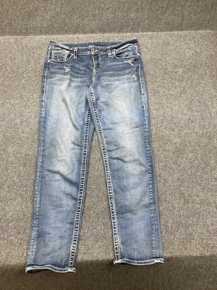 Vigold Denim Jeans Women’s Size NA Blue Straight Leg Distressed No Size Tags