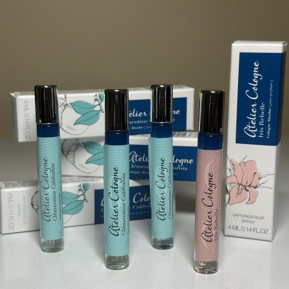 1 Atelier Cologne Iris Rebelle + 3 Atelier Clementine California. Travel Size.
