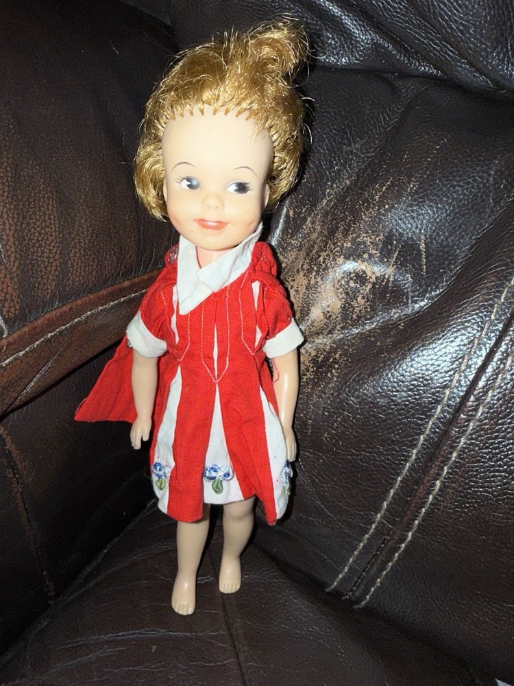 VTG Deluxe Reading Doll Patent Pending Penny Brite 8.5” Original Dress 1960s