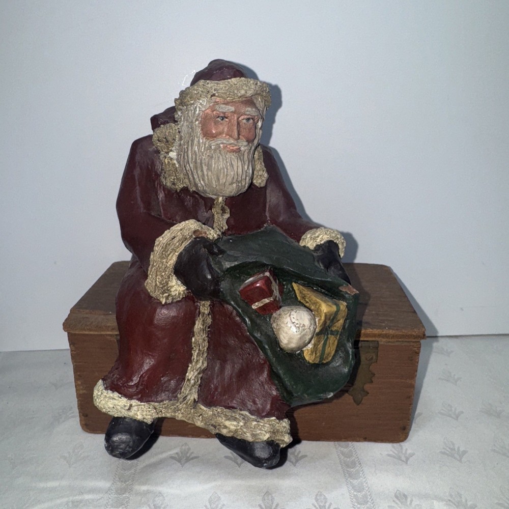 Creech 6” Signed Santa Claus Bag Of Toys Shelf Sitter Rare HTF