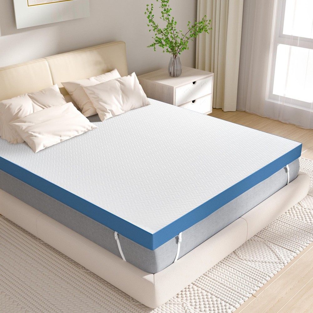 4 Inch Memory Foam Mattress Topper Cooling Support for Back Pain Relief