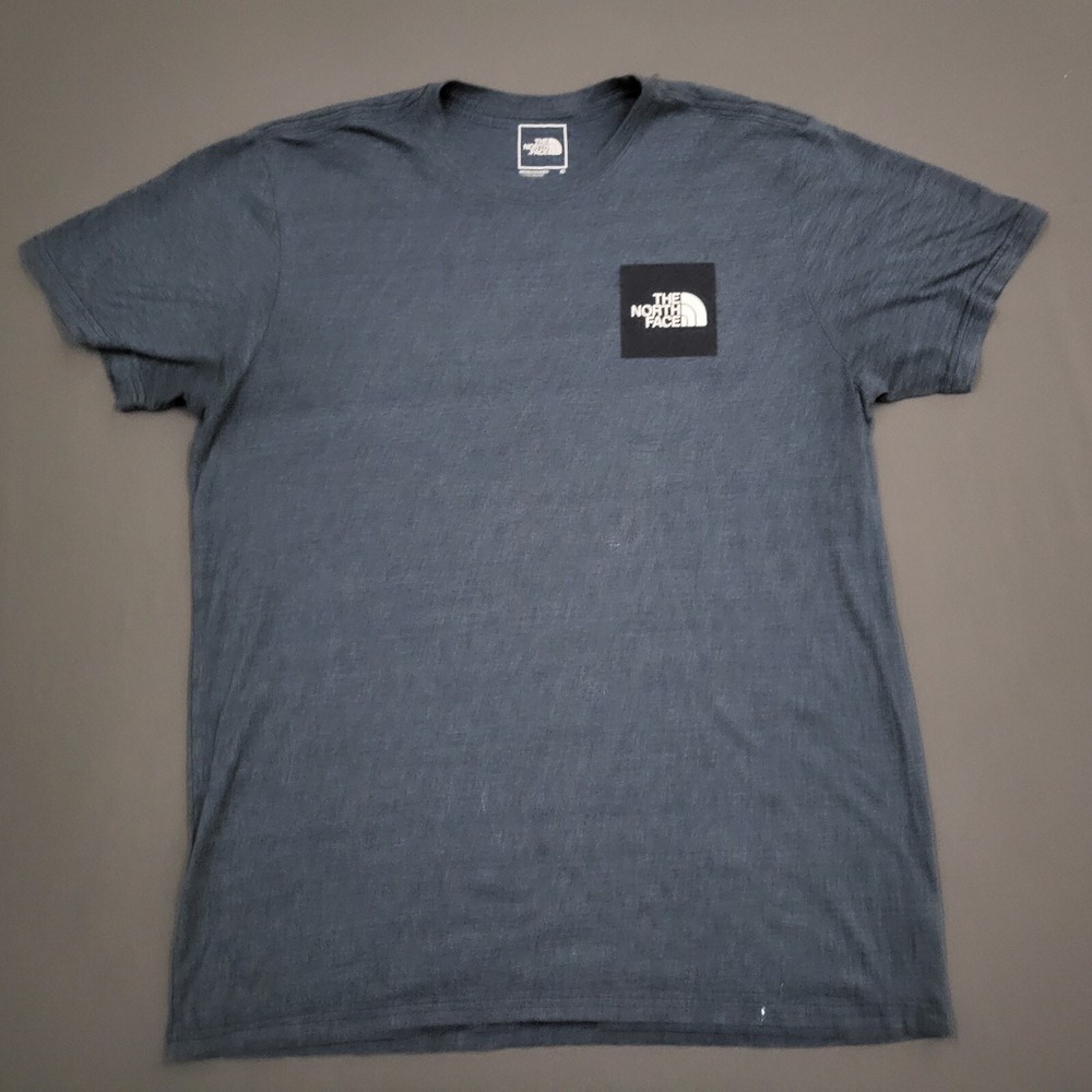 The North Face Shirt Mens XL Short Sleeve Crew Neck Knit Pullover Blue *