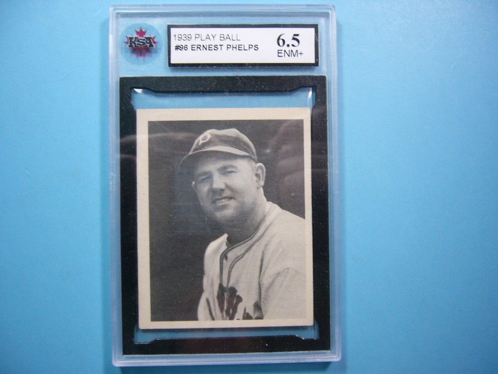 1939 Play Ball Gum MLB Rookie Ernest Phelps Card #96 KSA 6.5 EX/NM+