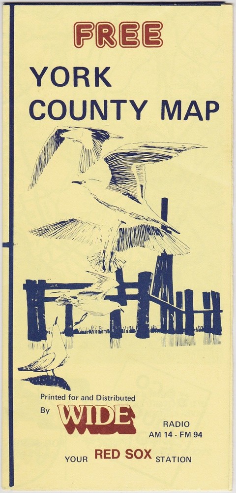 c1970 Map Of York County Maine Brochure