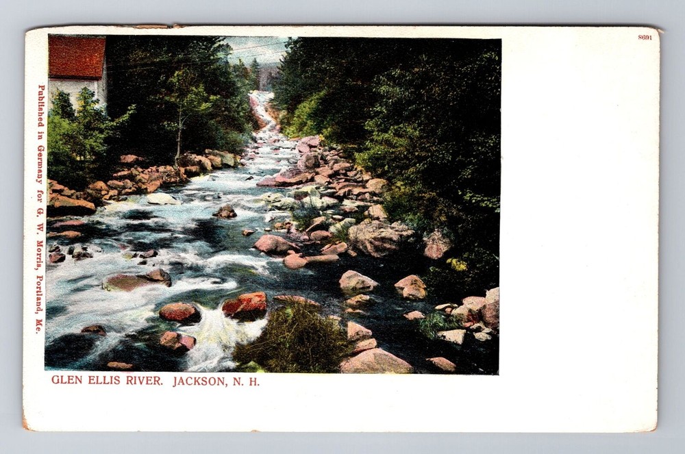 Jackson NH-New Hampshire, Glen Ellis River, Antique, Vintage Souvenir Postcard