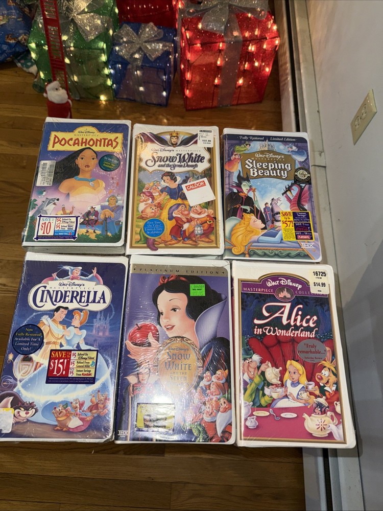 Vtg Walt Disney's Princesses SEALED UNOPENED  Movie Collection VHS Lot of 6