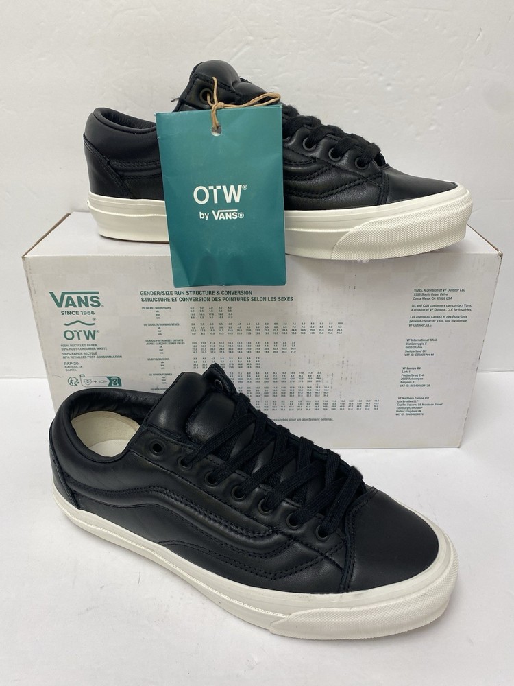 VANS M9.5 OTW LX 36 PREMIUM Old Skool Foam Black Leather Shoes New In Box!