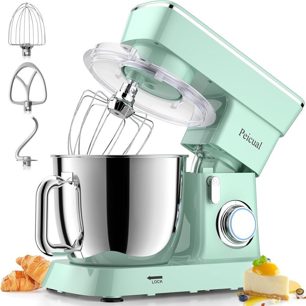 10-Speed 6QT Tilt-Head Electric Stand Mixer for Countertop Baking