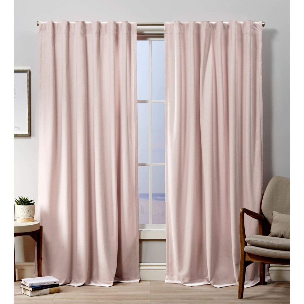Exclusive Home Velvet Heavyweight Light Filtering Tab Top Curtain Panel Pair,...