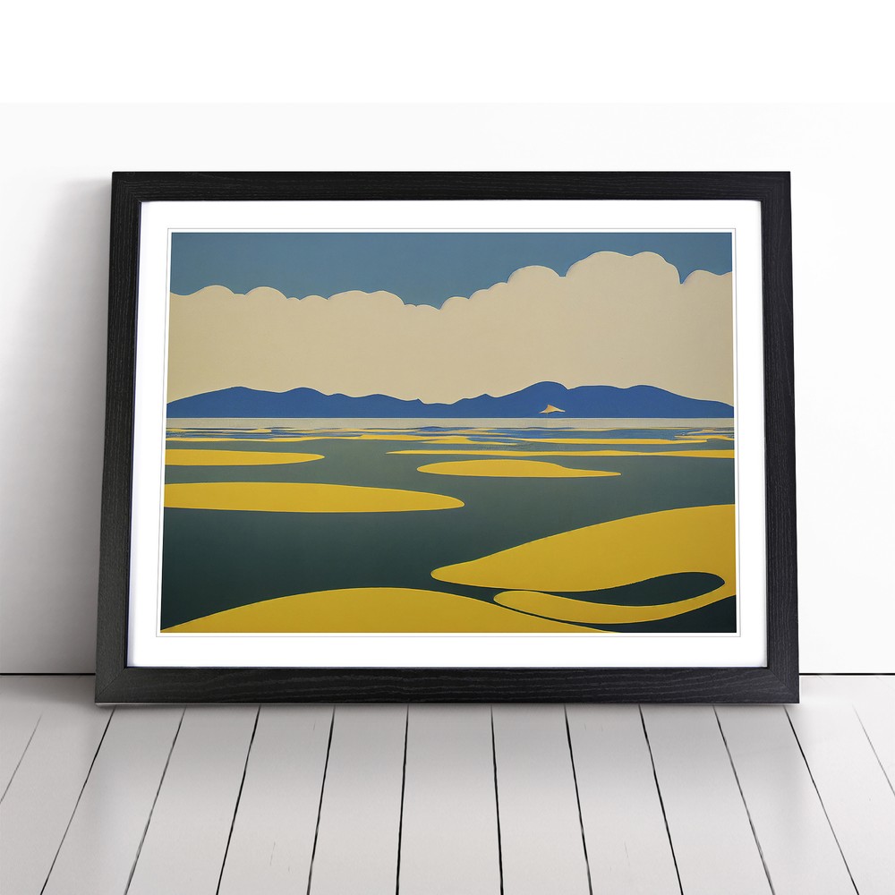 Modern Lake Pop Wall Art Print Framed Canvas Picture Poster Decor Living Room