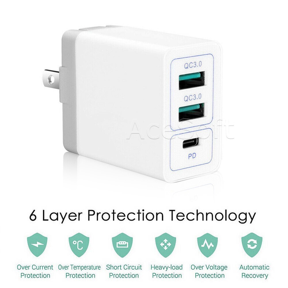 Fast QC3.0 USB Charger Adapter for Verizon Samsung Galaxy Note 9 SM-N960U