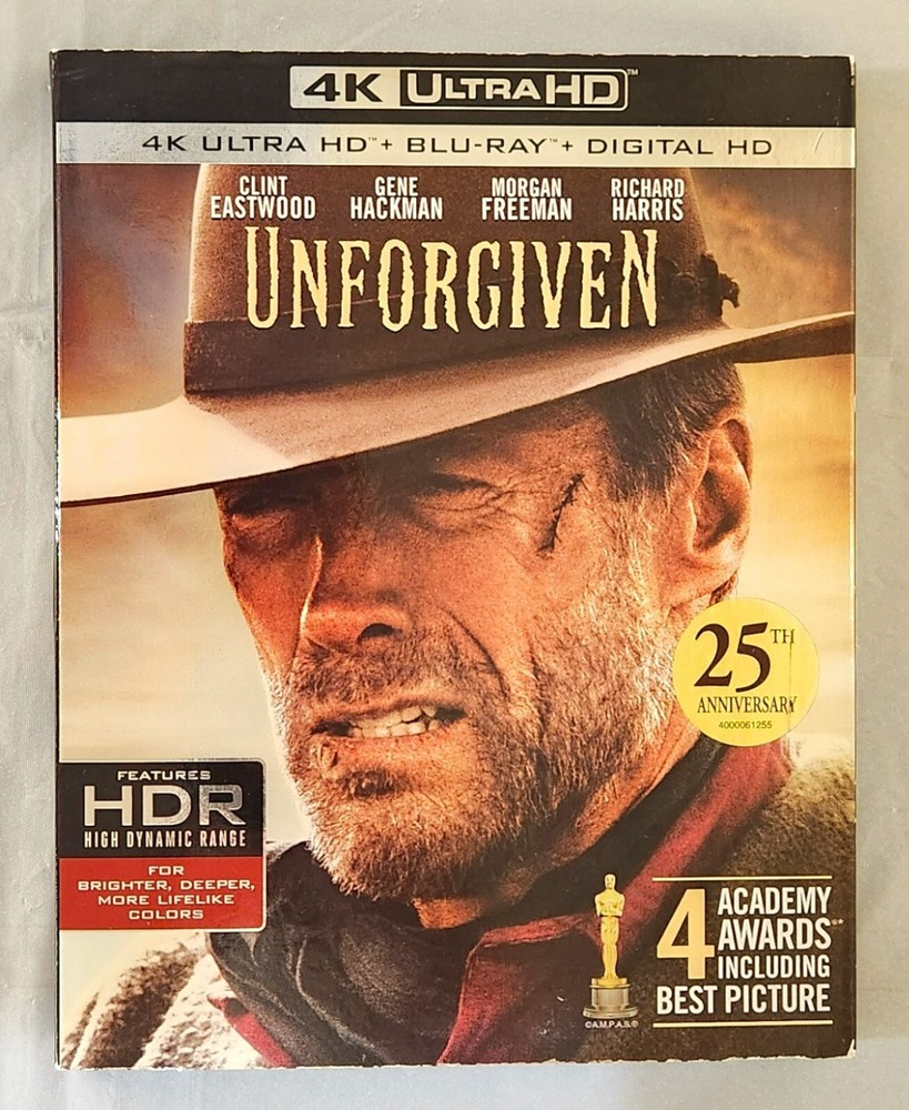 Unforgiven (4K Ultra HD and Blu-ray, Clint Eastwood, 1992) W/ Rare OOP Slipcover