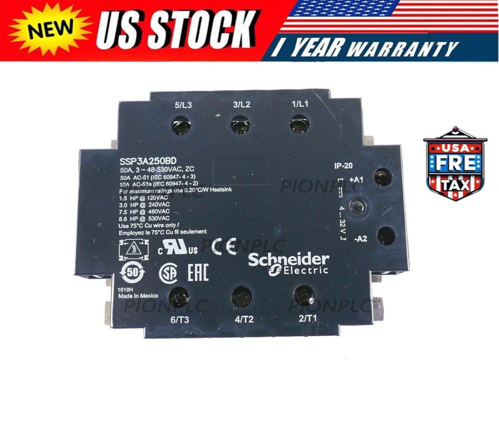 SND  SSP3A250BD 3 PHASE SSR SOLID STATE RELAY 50A US Free TAX