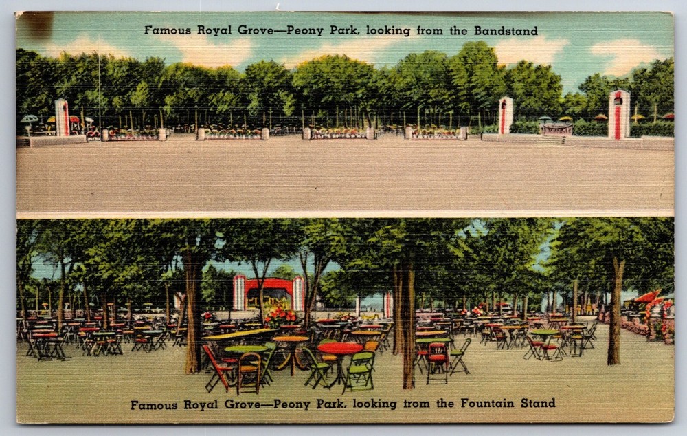 Omaha Nebraska~2 Views of Royal Grove In Peony Park~Vintage Postcard