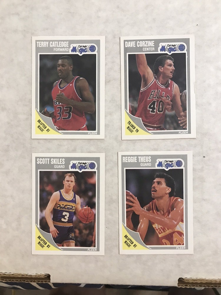 1989 Fleer Basketball Orlando Magic Team Lot (4 Cards)