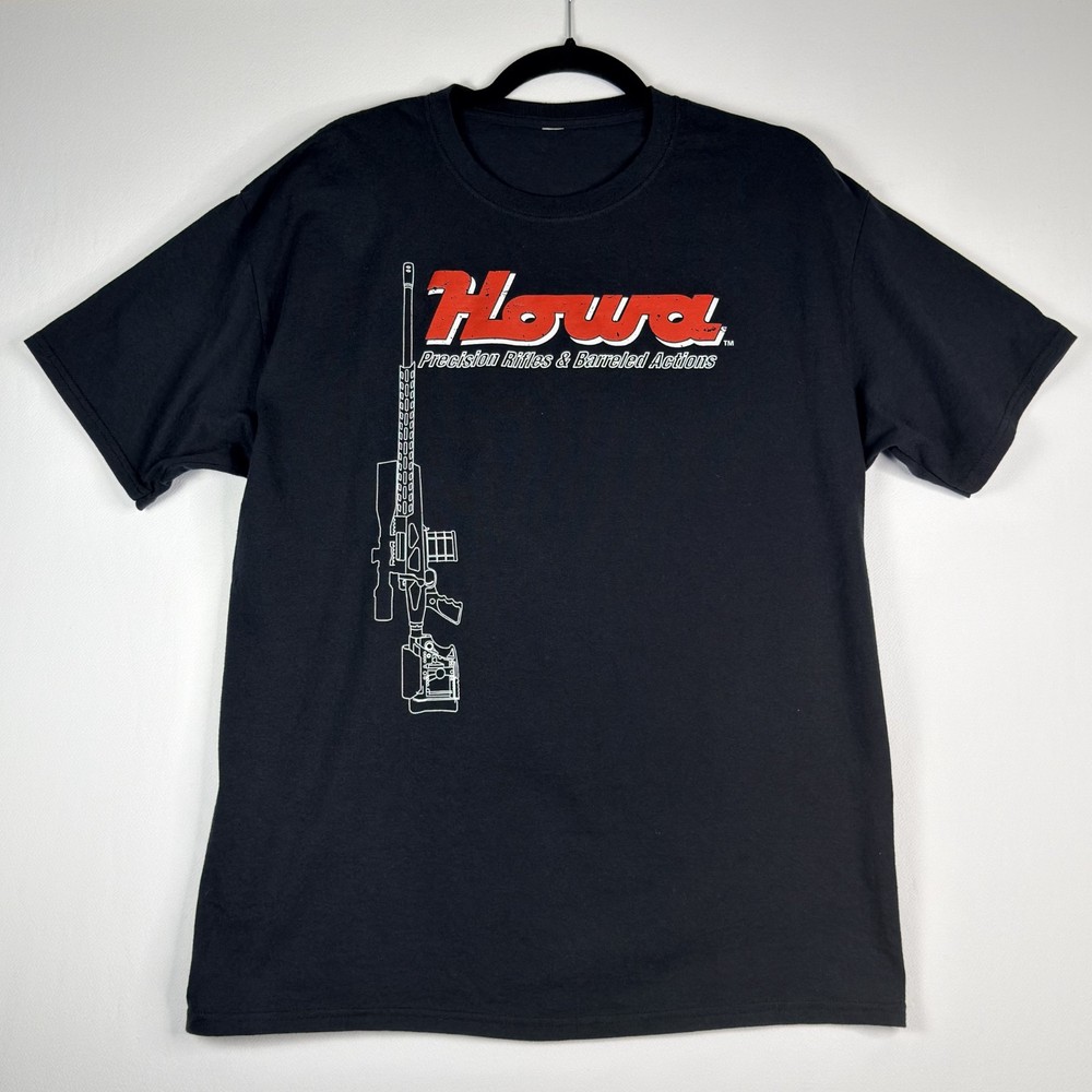 Howa Precision Rifles T Shirt Large Black Rifle Graphic Firearm Tactical